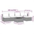 vidaXL 6 Piece Steel Garden Lounge Set in Gray
