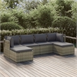 vidaXL 6 Piece Steel Garden Lounge Set in Gray
