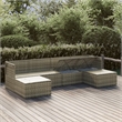 vidaXL 6 Piece Steel Garden Lounge Set in Gray