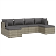 vidaXL 6 Piece Steel Garden Lounge Set in Gray