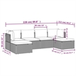 vidaXL 6 Piece Steel Garden Lounge Set in Gray