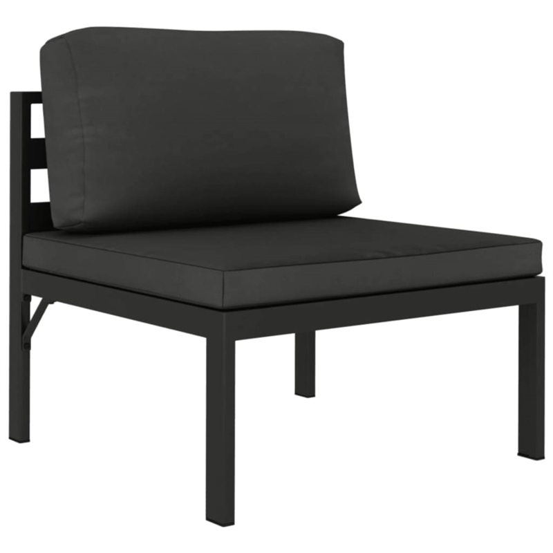 vidaXL 9 Piece Aluminum Garden Lounge Set in Anthracite