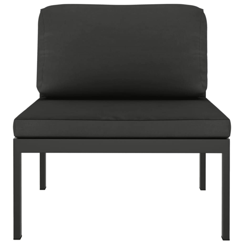 vidaXL 9 Piece Aluminum Garden Lounge Set in Anthracite