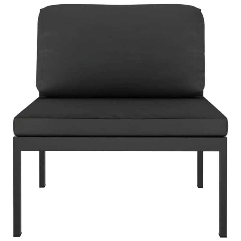vidaXL 8 Piece Aluminum Large Garden Lounge Set in Anthracite