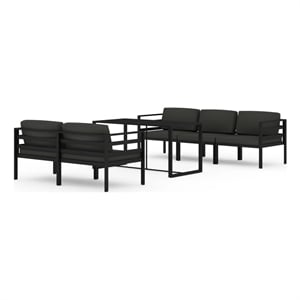 vidaXL 6 Piece Aluminum Garden Lounge Set in Anthracite