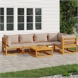 vidaXL 6 Piece Solid Acacia Wood Garden Lounge Set