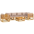 vidaXL 7 Piece Solid Acacia Wood Garden Lounge Set