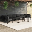 vidaXL 8 Piece Aluminum Large Garden Lounge Set