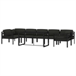 vidaXL 8 Piece Aluminum Large Garden Lounge Set