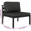 vidaXL 8 Piece Aluminum Large Garden Lounge Set