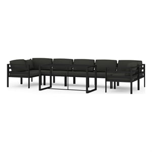 vidaXL 8 Piece Aluminum Large Garden Lounge Set