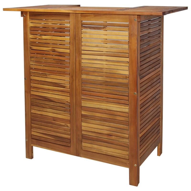 vidaXL 5 Piece Solid Acacia Wood Standard Bar Set in Natural