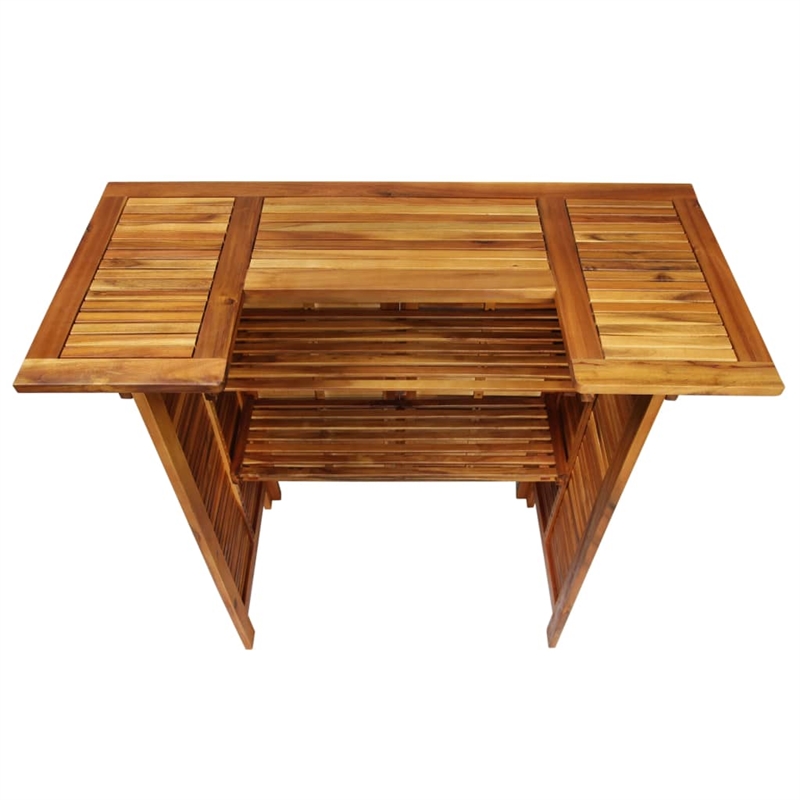 vidaXL 5 Piece Solid Acacia Wood Standard Bar Set in Natural