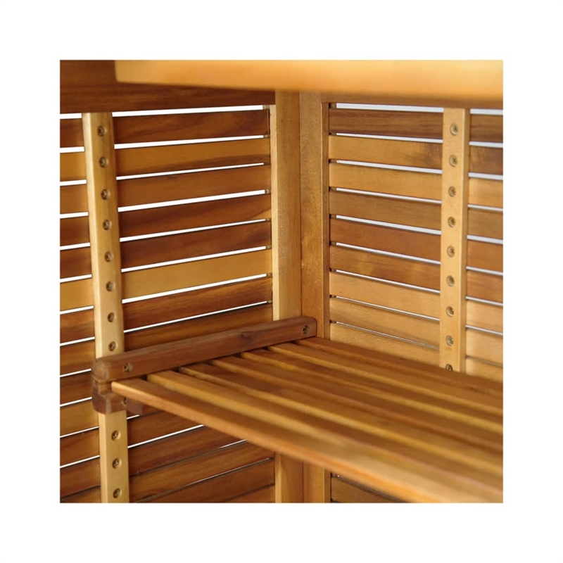 vidaXL 5 Piece Solid Acacia Wood Standard Bar Set in Natural