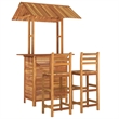 vidaXL Solid Acacia Wood Medium Bar Set in Natural