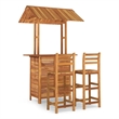 vidaXL Solid Acacia Wood Medium Bar Set in Natural