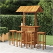vidaXL 5 Piece Solid Acacia Wood Medium Bar Set