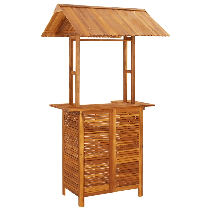 vidaXL 5 Piece Solid Acacia Wood Medium Bar Set
