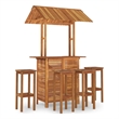 vidaXL 5 Piece Solid Acacia Wood Medium Bar Set