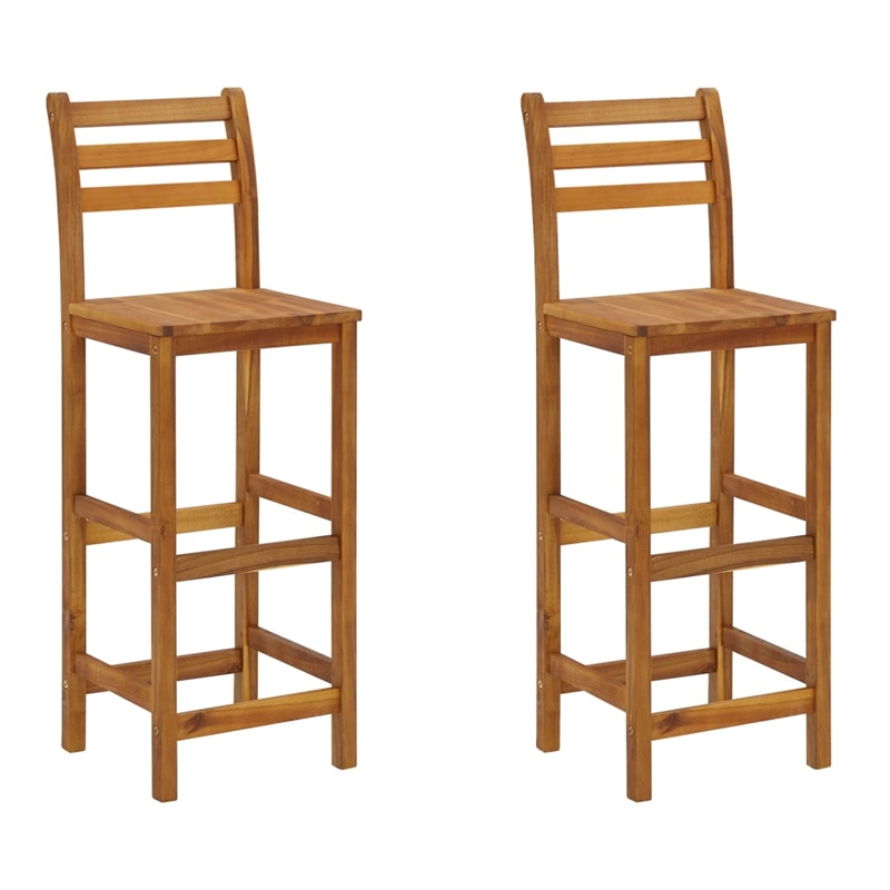 vidaXL Solid Acacia Wood Small Bar Set in Natural