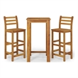 vidaXL Solid Acacia Wood Small Bar Set in Natural