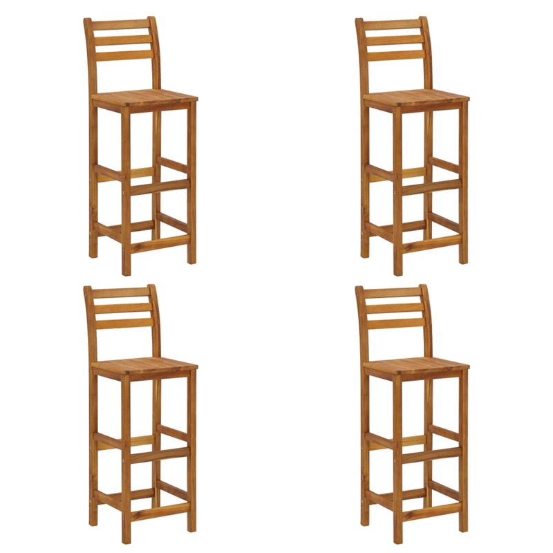 vidaXL 5 Piece Solid Acacia Wood Medium Bar Set in Natural
