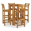 vidaXL 5 Piece Solid Acacia Wood Medium Bar Set in Natural