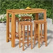 vidaXL 5 Piece Solid Acacia Wood Standard Bar Set in Natural