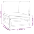 vidaXL Bamboo Sofa in Gray/Natural