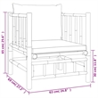 vidaXL Bamboo Garden Lounge Set in Gray/Natural