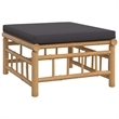 vidaXL Bamboo Garden Lounge Set in Gray/Natural