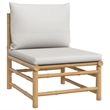 vidaXL Bamboo Small Garden Lounge Set in Gray
