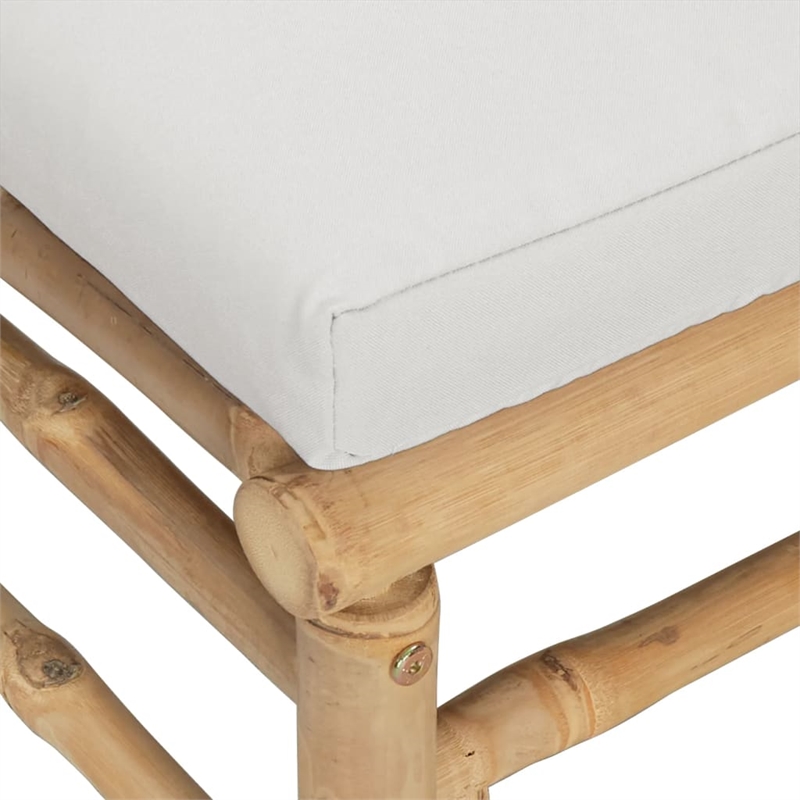 vidaXL Bamboo Small Garden Lounge Set in Gray
