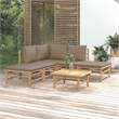 vidaXL 6 Piece Bamboo Garden Lounge Set