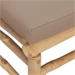vidaXL Bamboo Medium Sofa in Taupe