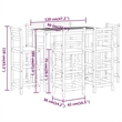 vidaXL 7 Piece Solid Acacia Wood Bar Set