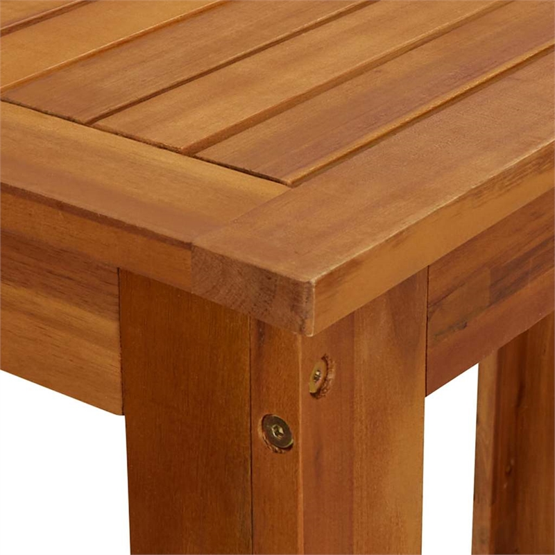 vidaXL Solid Acacia Wood Standard Bar Set in Brown