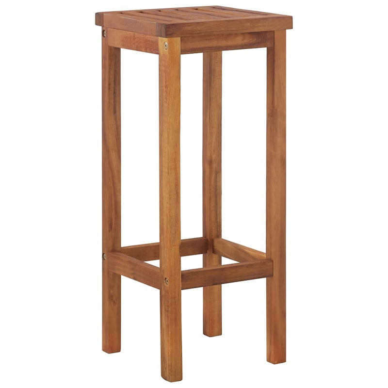 vidaXL Solid Acacia Wood Standard Bar Set in Brown
