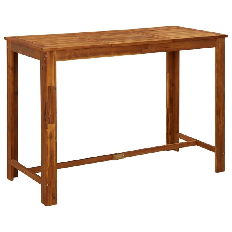 vidaXL 9 Piece Solid Acacia Wood Bar Set in Natural