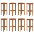 vidaXL 9 Piece Solid Acacia Wood Bar Set in Natural