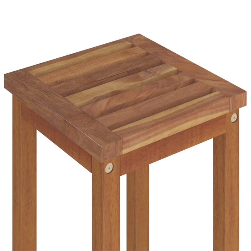 vidaXL 9 Piece Solid Acacia Wood Bar Set in Natural