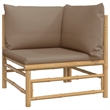 vidaXL 3 Piece Bamboo Garden Lounge Set