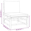 vidaXL 3 Piece Bamboo Garden Lounge Set
