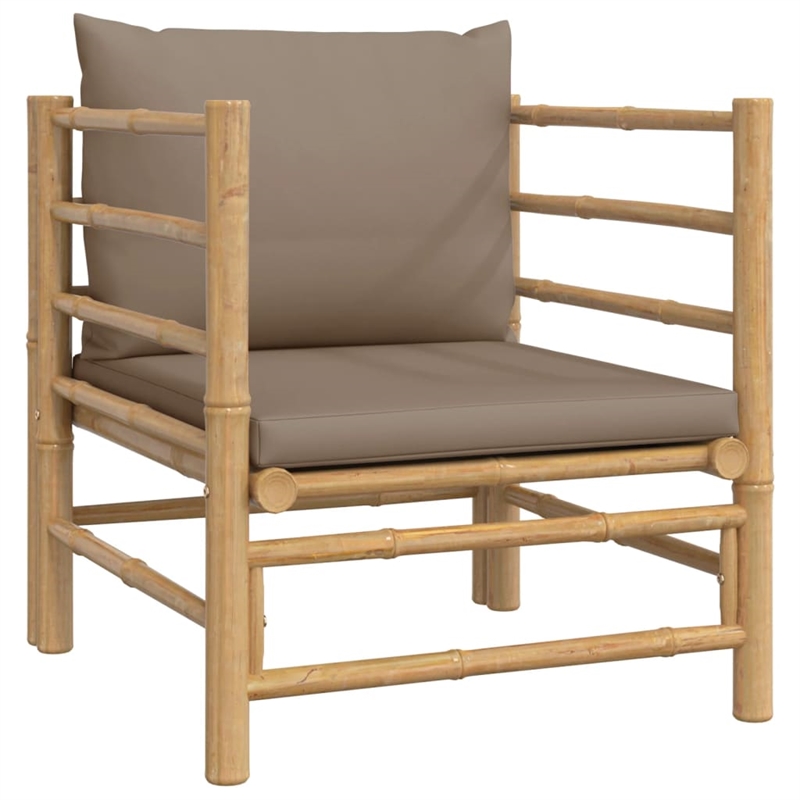 vidaXL 12 Piece Bamboo Small Garden Lounge Set
