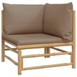 vidaXL 8 Piece Bamboo Large Garden Lounge Set in Natural