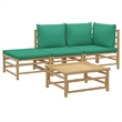 vidaXL Bamboo Garden Lounge Set in Green