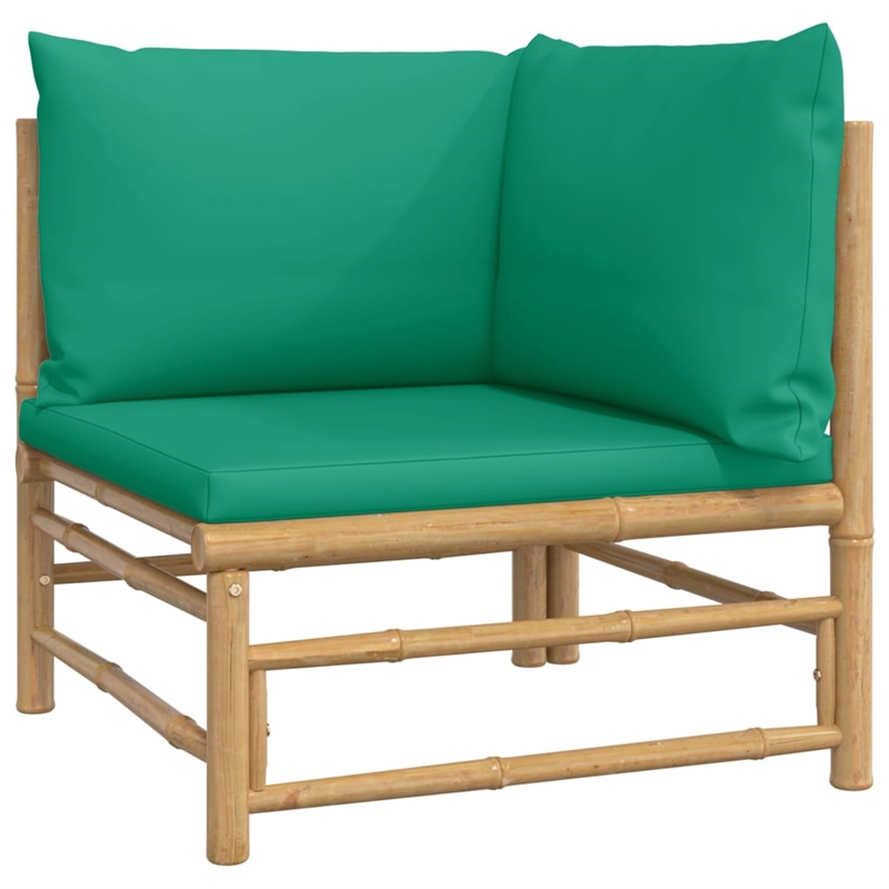 vidaXL Bamboo Garden Lounge Set in Green