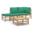 vidaXL Bamboo Garden Lounge Set in Green
