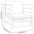 vidaXL 6 Piece Bamboo Small Garden Lounge Set in Green