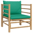 vidaXL 6 Piece Bamboo Small Garden Lounge Set in Green